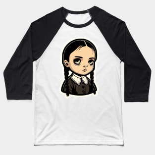 ADDAMS Family, Wednesday-inspired design, Baseball T-Shirt